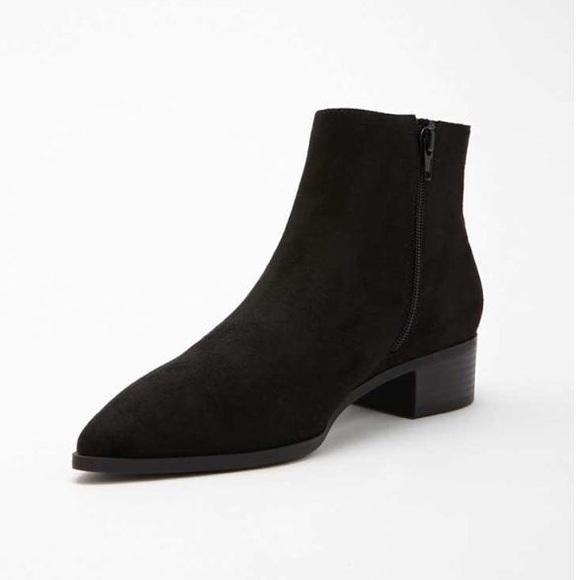 NWT F21 Faux Suede Ankle Boots Size 7 - Picture 4 of 6